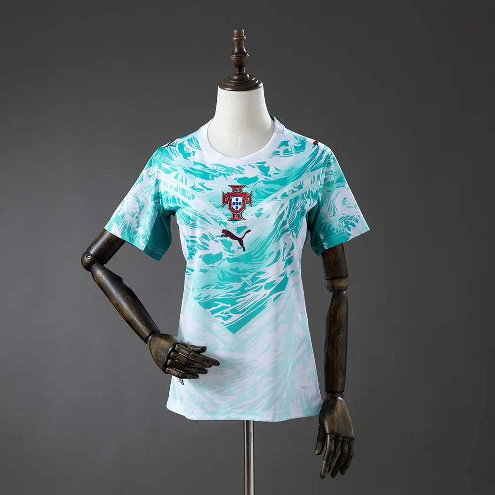 Camiseta Visitante de la Selección Nacional de Portugal 2026 AAA calidad fan para mujer