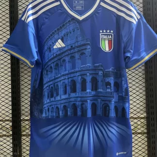 Camiseta de Fútbol Azul Edición Especial de Italia 2023/2024 Calidad Tailandesa