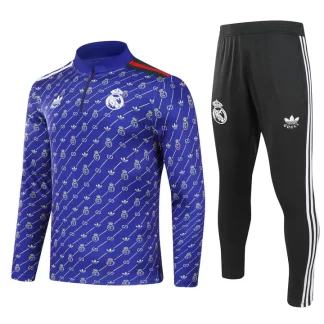 2024/2025 Real Madrid Púrpura Real Conjunto de Entrenamiento de Media Cremallera Camiseta de Fútbol Calidad Tailandesa