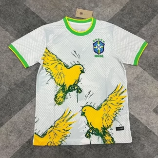 2025/2026 Brasil Ave Sagrada Blanca Camiseta de Fútbol Calidad Tailandesa