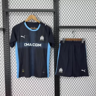 2025/2026 Olympique de Marsella Visitante Camiseta de Fútbol Calidad Tailandesa Talla Infantil