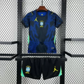 2026 Brasil Suplente Camiseta de Fútbol AAA Grado Fan Talla Infantil
