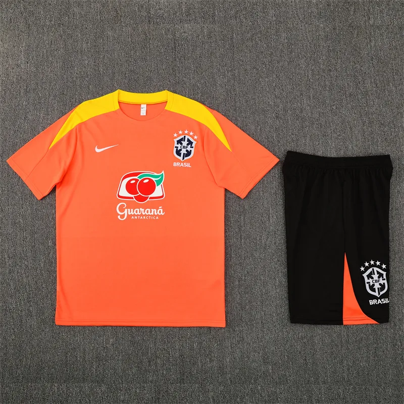 Camiseta de entrenamiento naranja de Brasil 2026, conjunto de grado fan AAA