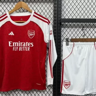 2025/2026 Manga Larga Arsenal Local Camiseta de Fútbol Calidad Tailandesa Talla Infantil