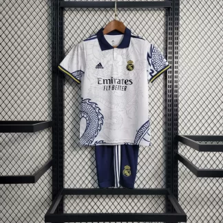 Camiseta Blanca del Dragón Chino del Real Madrid 2022/2023 Talla Infantil