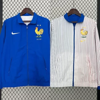 Chubasquero reversible Francia (blanco-azul) 2024 Calidad Tailandesa