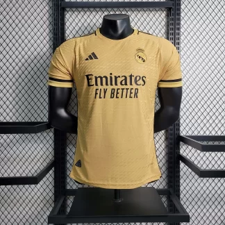 Camiseta de Fútbol Edición Especial Dorada del Real Madrid Versión Jugador 2023/2024 Calidad Tailandesa