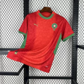 Camiseta de Fútbol Local 2025 de la Selección de Marruecos AAA calidad fan