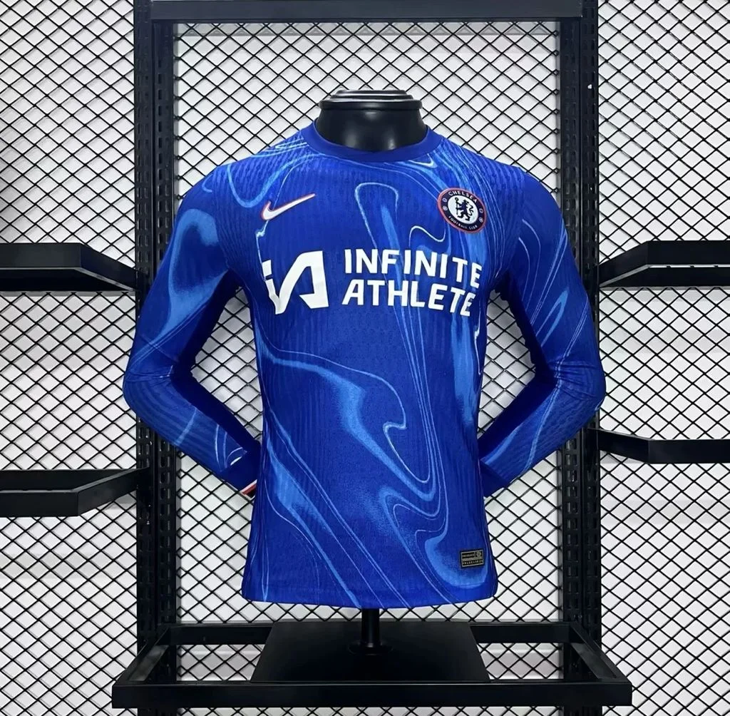 2024/2025 Manga Larga Chelsea Local Camiseta Fútbol Versión Jugador Calidad Thai