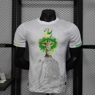 Camiseta de fútbol Edición Especial blanca de Jesús de Brasil 2025/2026 versión jugador calidad tailandesa