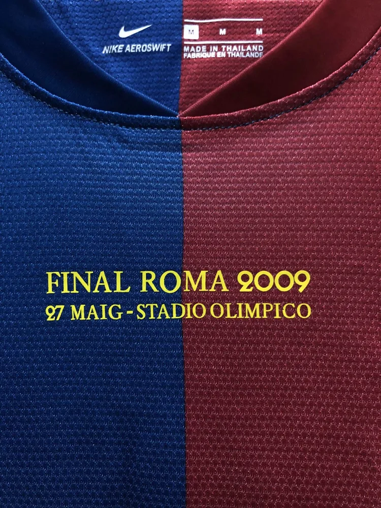 Camiseta de Fútbol Retro Local Champions League 2008/2009 Barcelona Calidad Thai