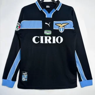 1998/1999 Camiseta de Fútbol Retro Manga Larga Visitante Lazio Calidad Tailandesa