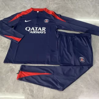 2025/2026 Chándal de Entrenamiento Media Cremallera Psg Paris Saint-Germain Azul Real Set 02
