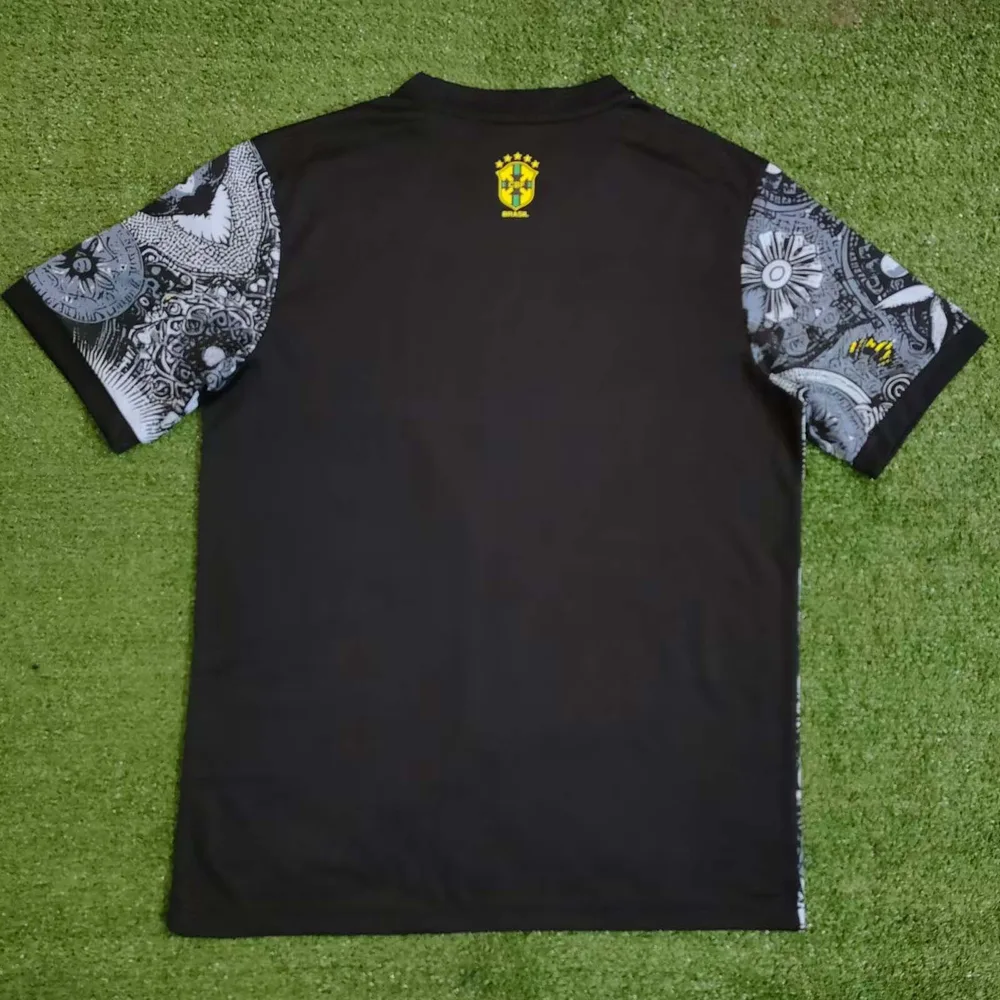 2024-2025 Brasil Edición Especial Jesús Negra Gris Camiseta