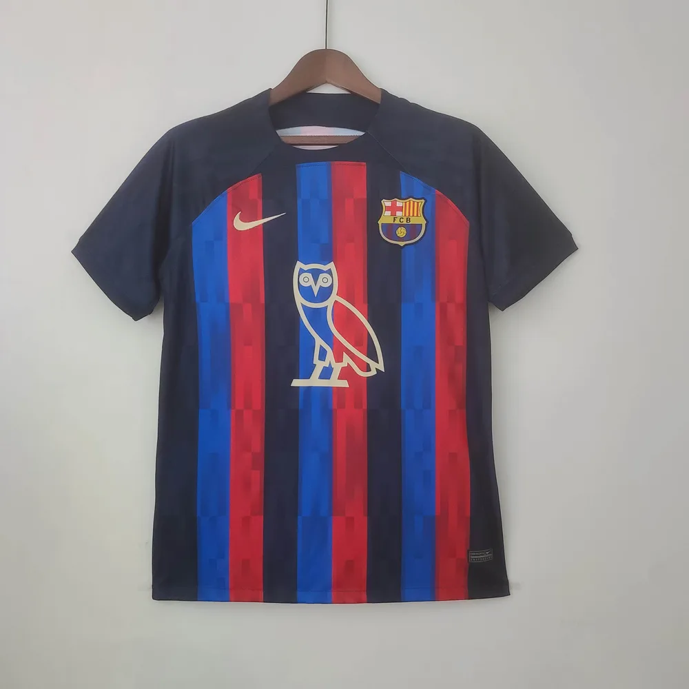 Camiseta de Fútbol Local Modelo Drake Barcelona 2022/2023 Calidad Tailandesa