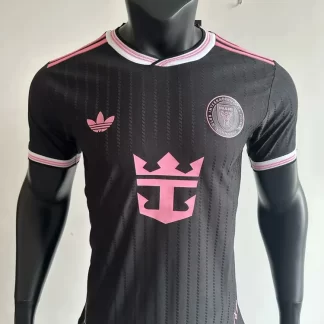 2025/2026 Versión Jugador Inter Miami Tercera Equipación Visitante Negra Camiseta de Fútbol Calidad Tailandesa