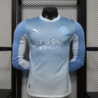 Camiseta de Fútbol Local del Manchester City Versión Jugador Manga Larga 2026/2027 1:1 Calidad Tailandesa