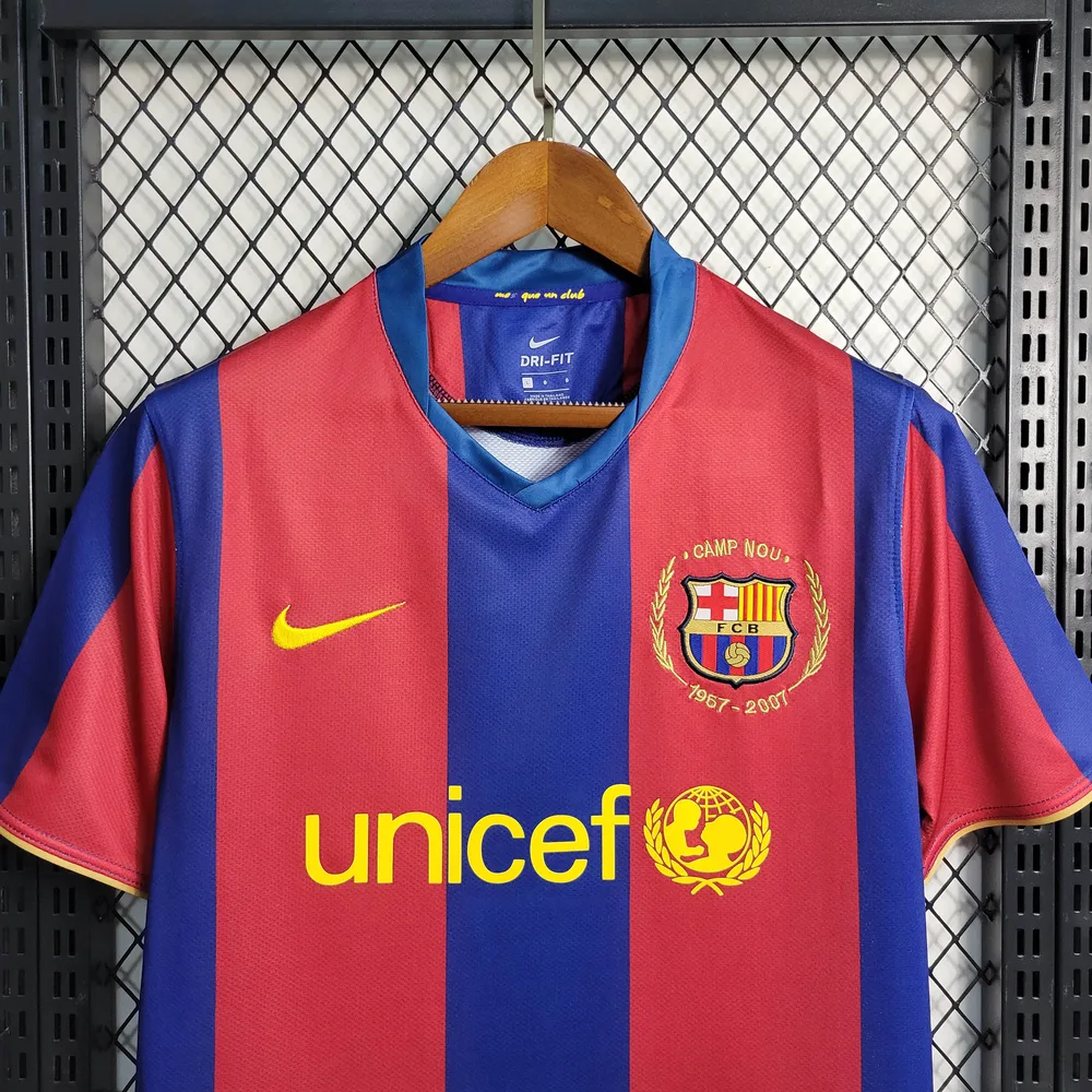 Camiseta de Fútbol Local Retro Barcelona 2007/2008 Calidad Tailandesa