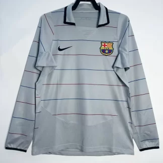 2003/2004 Retro Barcelona Manga Larga Suplente Camiseta de Fútbol Calidad Tailandesa