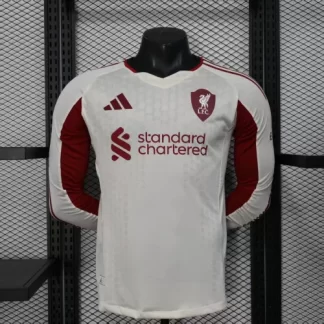 2025/2026 Camiseta de Fútbol Manga Larga Versión Jugador Liverpool Visitante Calidad Tailandesa