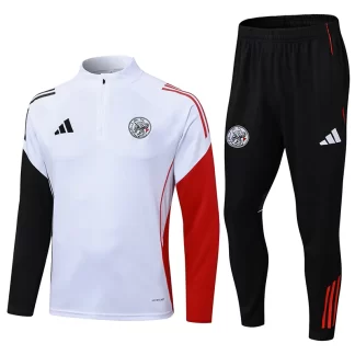 2025/2026 Ajax Conjunto de Entrenamiento Media Cremallera Blanco Camiseta de Fútbol Calidad Tailandesa Set