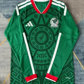Camiseta de fútbol Local de México Manga Larga 2026 Calidad Thai
