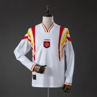Camiseta Retro 1996 España Visitante Manga Larga AAA calidad fan