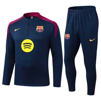 2025/2026 Barcelona Media Cremallera Chándal Entrenamiento Azul Real Camiseta Calidad Tailandesa Set 01