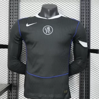 2025/2026 Manga Larga Versión Jugador Chelsea Tercera Camiseta Visitante Calidad Tailandesa