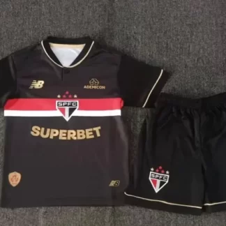 2025/2026 São Paulo Tercera Equipación Visitante Camiseta de Fútbol Calidad Tailandesa Talla Infantil