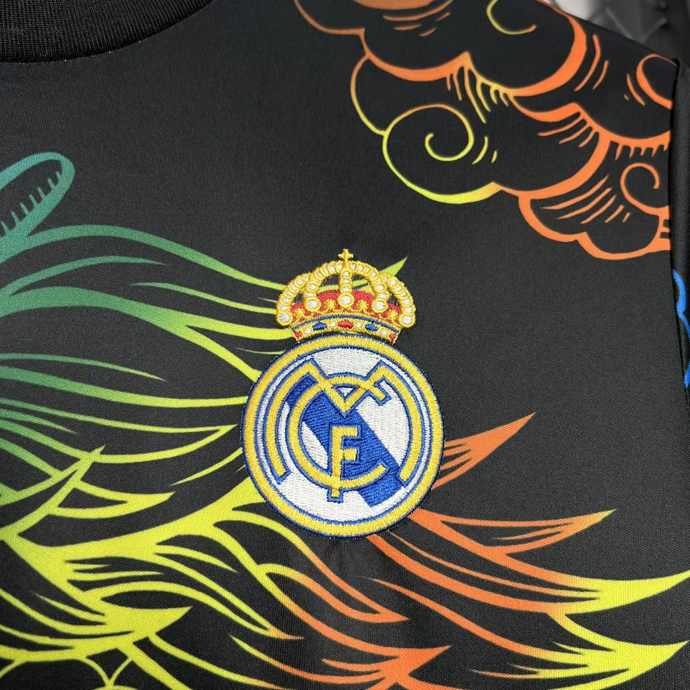 2024/2025 Real Madrid Camiseta Edición Especial Cailong Negra Calidad Tailandesa