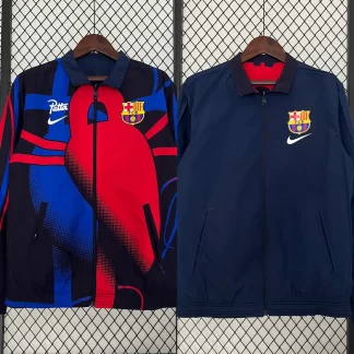 2025/2026 Barcelona Chaqueta Cortavientos Reversible Camiseta de Fútbol Calidad Tailandesa 05