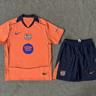 2025/2026 Barcelona Visitante 01 Camiseta de Fútbol Calidad Tailandesa Talla Infantil