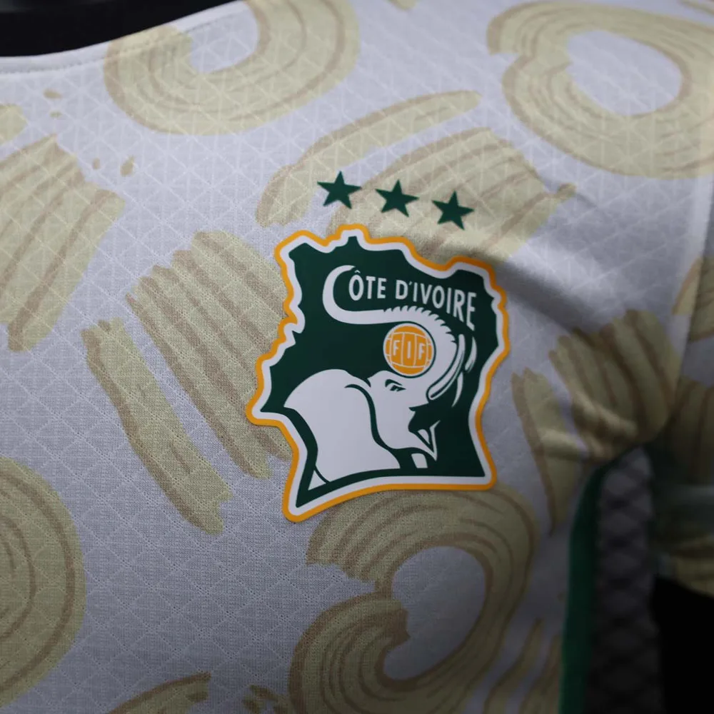 Camiseta de fútbol visitante jugador Costa de Marfil 2024 AAA calidad fan