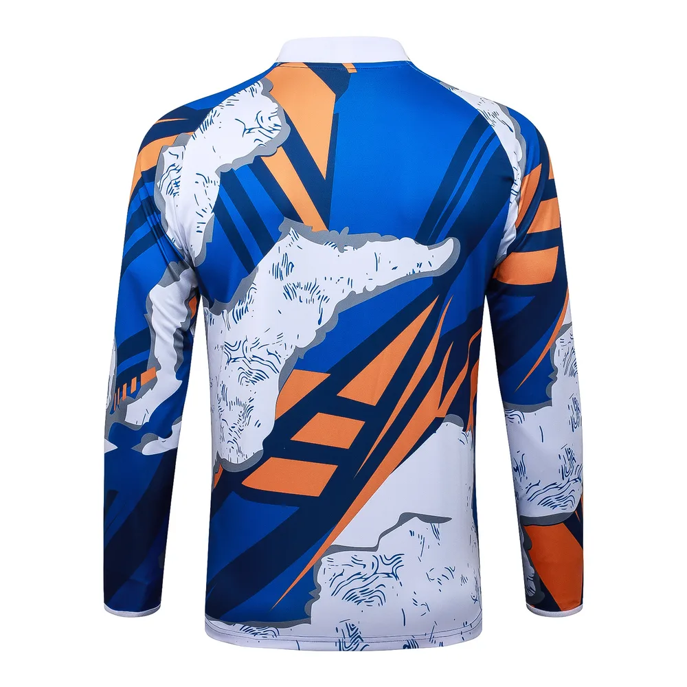 Chándal de entrenamiento con media cremallera de Real Madrid estampado inkjet camuflaje 2025/2026 Camiseta de fútbol Calidad Thai Set