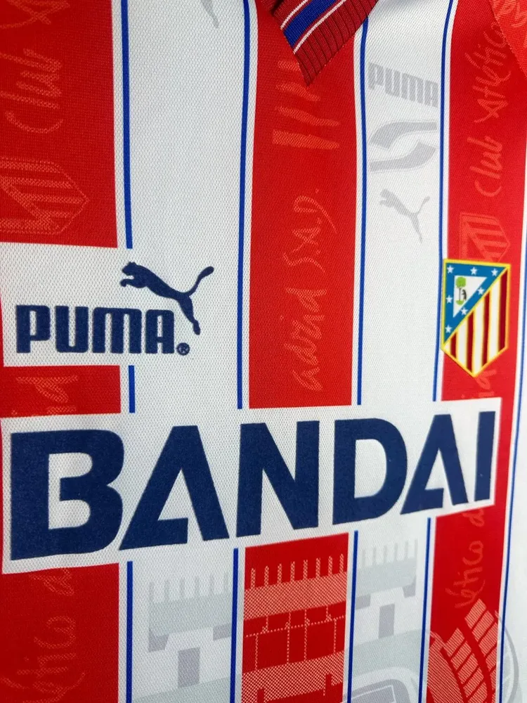 Camiseta de Fútbol Retro Local Atletico Madrid 1996-1997 Calidad Tailandesa