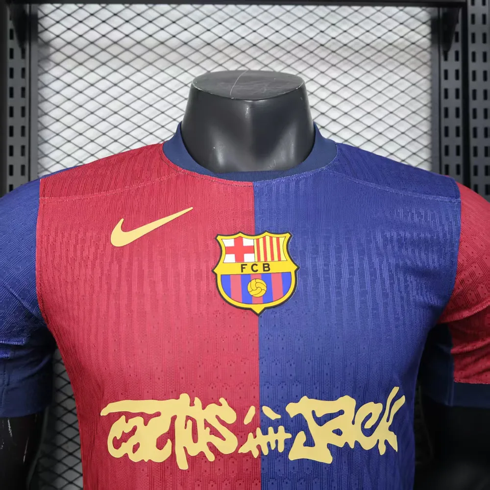 2024/2025 Camiseta de Fútbol Local Versión Jugador Barcelona x Travis Scott Collab Calidad Tailandesa