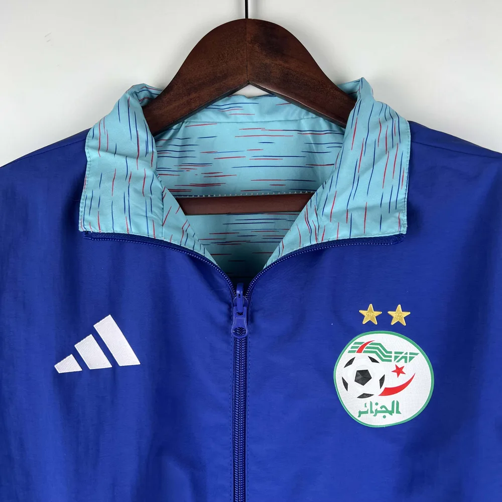 Chubasquero Reversible Azul Selección Argelia 2023-2024 Calidad Tailandesa 1:1