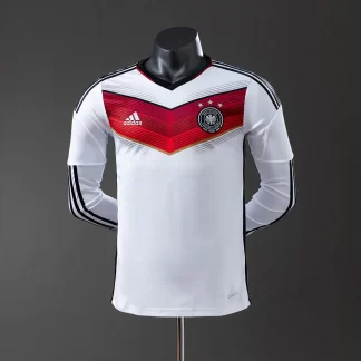 2014 Retro Alemania Local Manga Larga Versión Jugador Camiseta de Fútbol