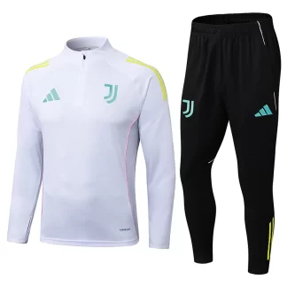 2025/2026 Juventus Conjunto de Entrenamiento Media Cremallera Blanco Camiseta de Fútbol Calidad Tailandesa Set