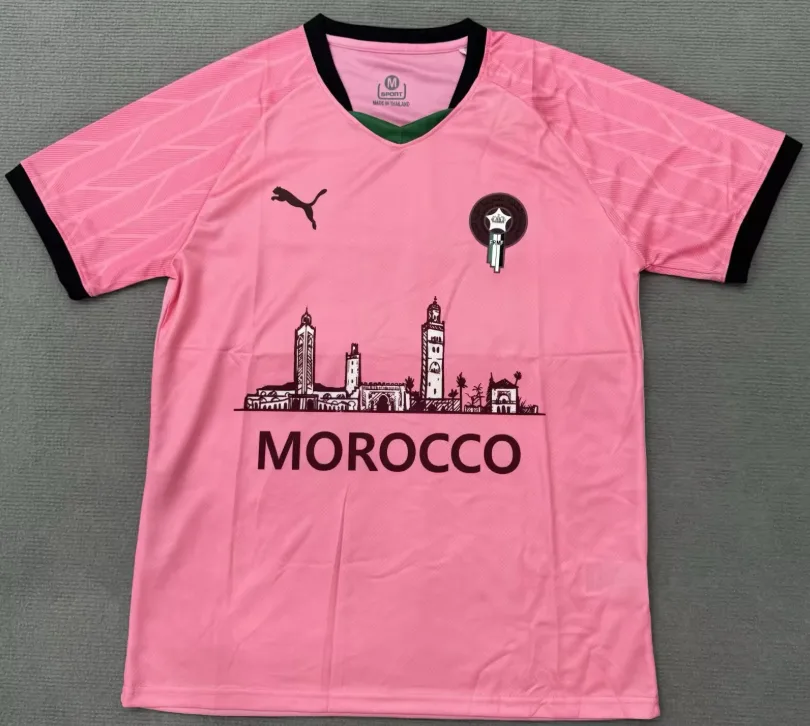 2025/2026 Marruecos Nacional Edición Ciudad Rosa Camiseta Fútbol Calidad Thai