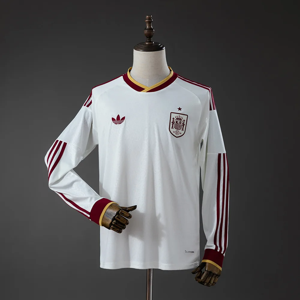 Camiseta Fútbol Visitante Manga Larga Selección España 2026 AAA calidad fan