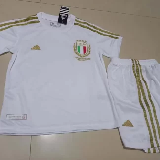 Camiseta de Fútbol Blanca Italia 125 Aniversario 2023 Talla Infantil
