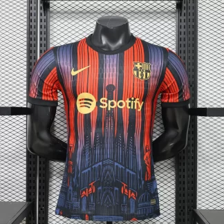 2026/2027 Versión Jugador Barcelona Edición Especial Naranja Púrpura Camiseta de Fútbol 1:1 Calidad Tailandesa