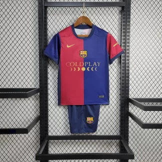2024/2025 Camiseta Patrocinador Local Coldplay Barcelona Calidad Tailandesa Talla Infantil