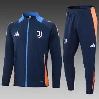 Conjunto de entrenamiento de media cremallera azul real de la Juventus 2024/2025 calidad tailandesa