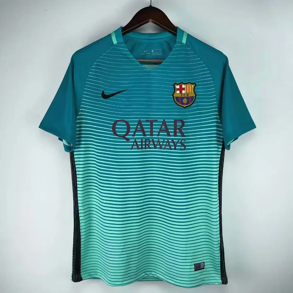 Camiseta de Fútbol Retro Tercera Visitante Barcelona 2016/2017 Calidad Tailandesa