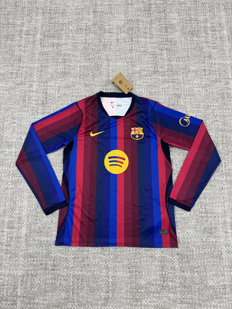 2026/2027 Manga Larga Barcelona Local Camiseta de Fútbol 1:1 Calidad Tailandesa