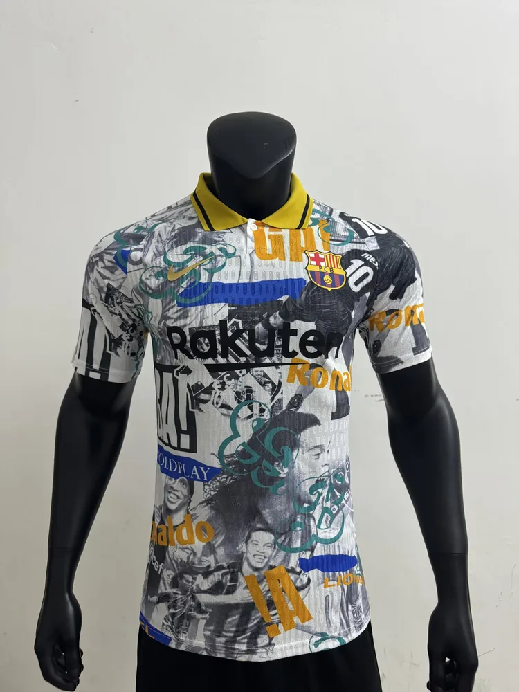 Camiseta de Fútbol Barcelona 2025/2026 Versión Jugador Edición Co-branded Ronaldinho Calidad Tailandesa — Vista 1