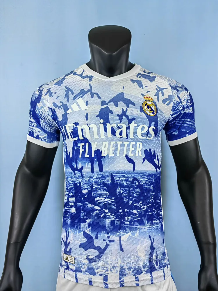 2025/2026 Versión Jugador Real Madrid Uniforme Prepartido Edición Especial Camiseta de Fútbol Calidad Tailandesa — Vista 1